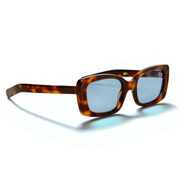 ?NEW w/tags Flatlist Eazy Brown Tortoise Blue Tint Eyewear | Atmos